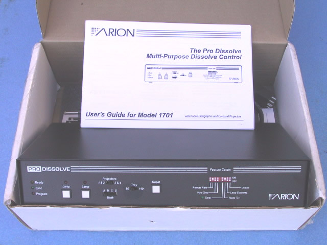 Arion 1701-XL Pro Dissolve Unit - KX Camera Kodak Slide Projectors Since 1980 - 1732-1/2 Grand Ave. Santa Barbara, CA 93103 805-963-5625 