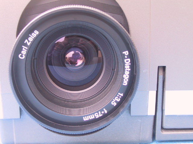 Hasselblad Carl Zeiss 75mm 3.5 P - Distagon Lens for PCP-80 Slide Projector - KX Camera Kodak Slide Projectors Since 1980 - 1732-1/2 Grand Ave. Santa Barbara, CA 93103 805-963-5625 