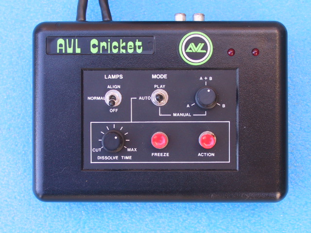 AVL Cricket Dissolve Unit - KX Camera Kodak Slide projectors since 1980 1732-1/2 Grand Ave. Santa Barbara, CA 93103 805-963-5625
