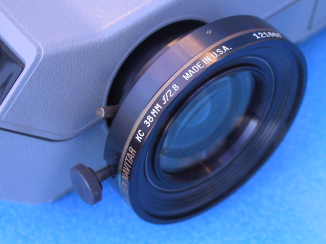 Golden Navitar KC 38mm/2.8 PC Projection Lens - KX Camera Kodak Slide Projectors Since 1980 - 1732-1/2 Grand Ave. Santa Barbara, CA 93103 805-963-5625