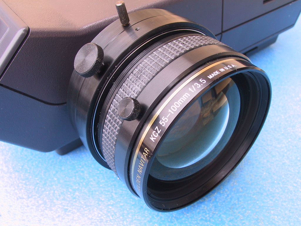 Golden Navitar GNZ 55-100mm/3.5 PC Projection Lens - KX Camera Kodak Slide Projectors Since 1980 - 1732-1/2 Grand Ave. Santa Barbara, CA 93103 805-963-5625