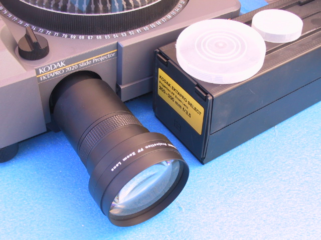Kodak Ektapro Select 200-300mm /3.5 FF Projection Lens - KX Camera Kodak Slide Projectors Since 1980 - 1732-1/2 Grand Ave. Santa Barbara, CA 93103 805-963-5625