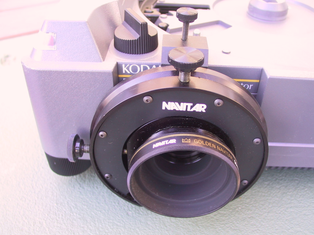 Golden Navitar 50mm XY PC 2.8 for Ektapro Projection Lens - KX Camera Kodak Slide Projectors Since 1980 - 1732-1/2 Grand Ave. Santa Barbara, CA 93103 805-963-5625