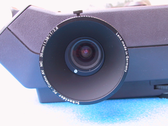 Schneider 35mm/2.8 PC Cinelux AV MC Projection Lens - KX Camera Kodak Slide Projectors Since 1980 - 1732-1/2 Grand Ave. Santa Barbara, CA 93103 805-963-5625