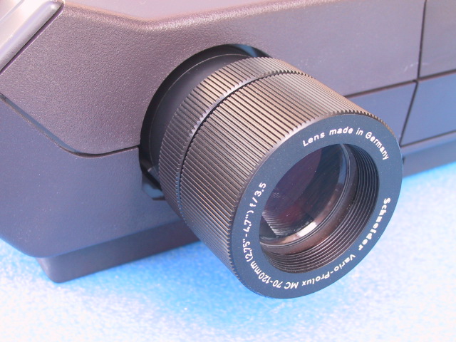 Schneider 70-120mm/3.5 Projection Lens - KX Camera Kodak Slide Projectors Since 1980 - 1732-1/2 Grand Ave. Santa Barbara, CA 93103 805-963-5625