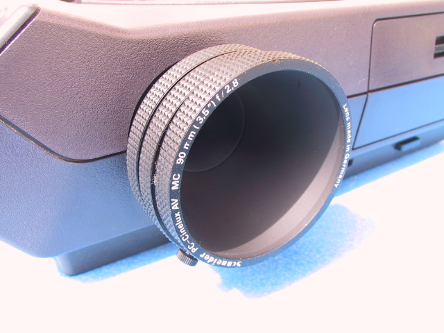 Schneider 90mm/2.8 PC Cinelux AV Projection Lens - KX Camera Kodak Slide Projectors Since 1980 - 1732-1/2 Grand Ave. Santa Barbara, CA 93103 805-963-5625