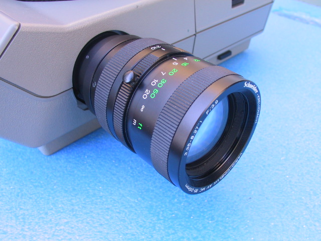 Schneider 85-210mm/3.9 Vario Cinelux Projection Lens - KX Camera Kodak Slide Projectors Since 1980 - 1732-1/2 Grand Ave. Santa Barbara, CA 93103 805-963-5625