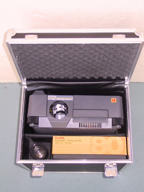 Kodak EktaPro Projector Hard Fiber Case - KX Camera Kodak Slide Projectors Since 1980 - 1732-1/2 Grand Ave. Santa Barbara, CA 93103 805-963-5625 